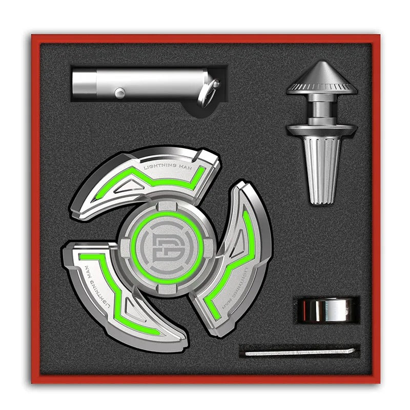 Luminous EDC Metal Fidget Spinner – Glow in the Dark Stress Relief Toy for Adults & Kids
