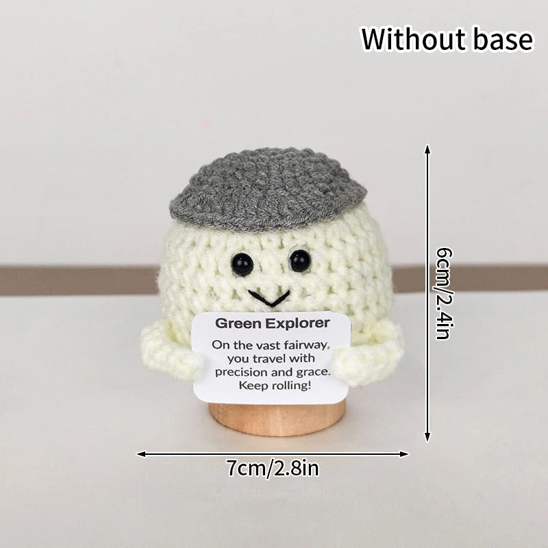 Positive Crochet Doll – Funny Valentine's Day Gift with Card