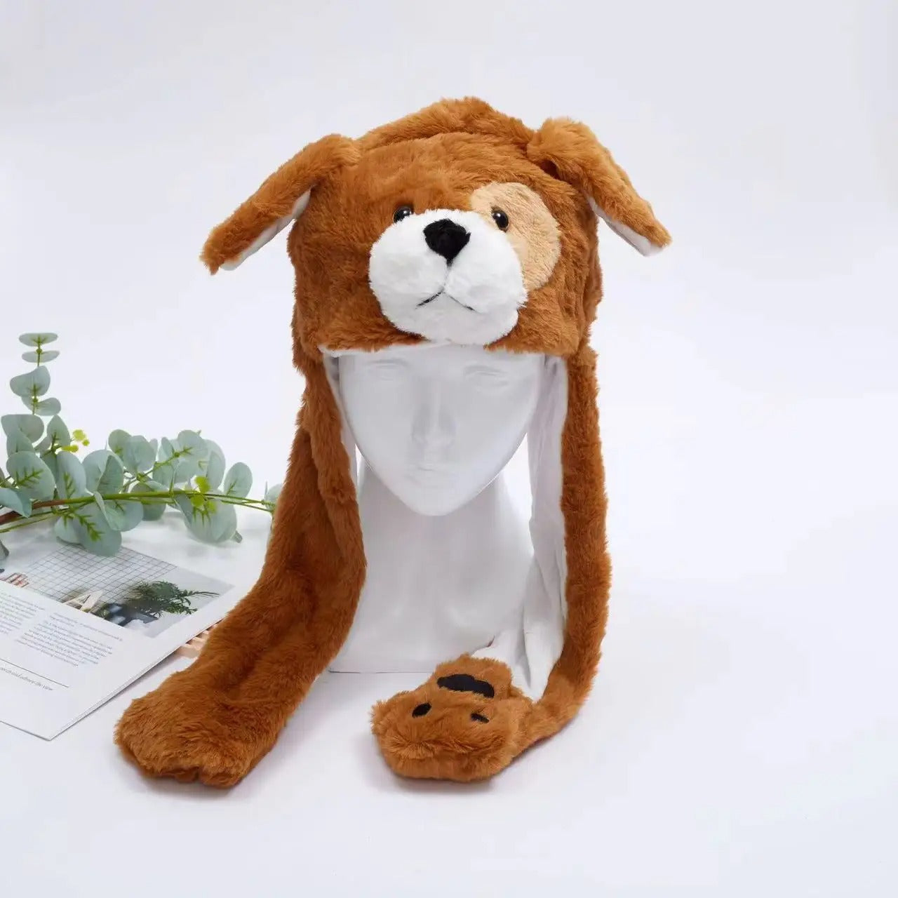 Bunny Hat With Press Paw-to-Move Ears