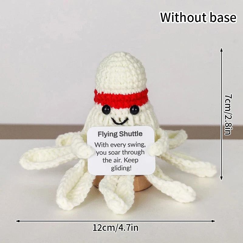 Positive Crochet Doll – Funny Valentine's Day Gift with Card