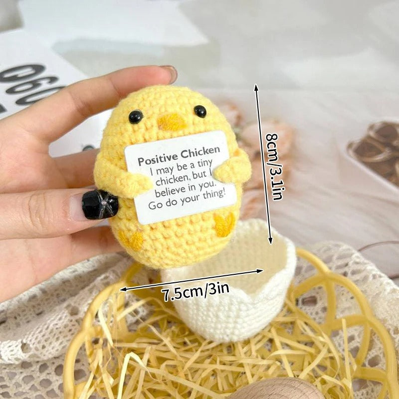 Positive Crochet Doll – Funny Valentine's Day Gift with Card