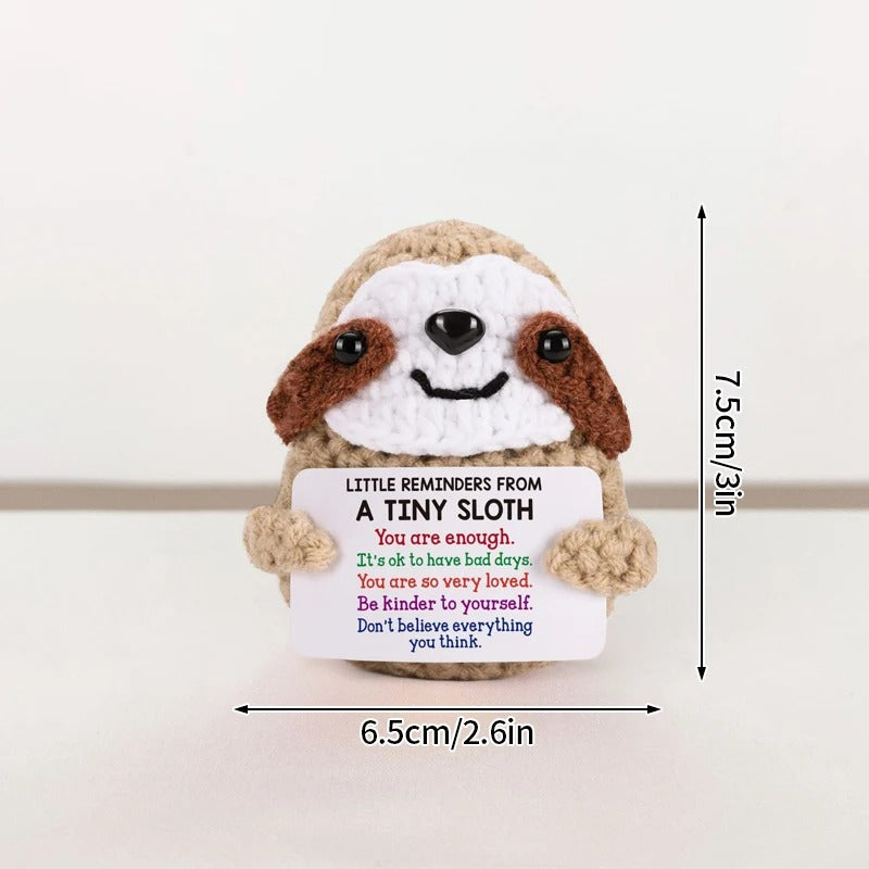Positive Crochet Doll – Funny Valentine's Day Gift with Card