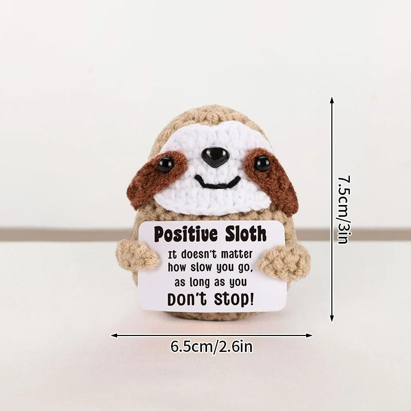 Positive Crochet Doll – Funny Valentine's Day Gift with Card
