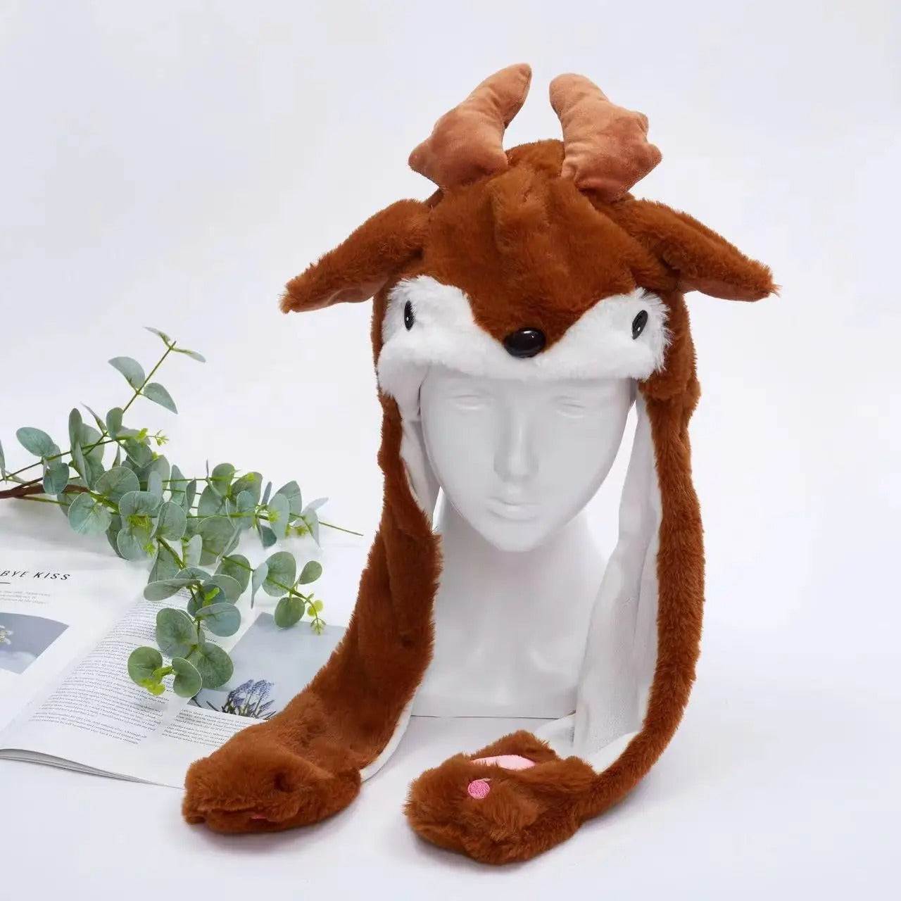 Bunny Hat With Press Paw-to-Move Ears