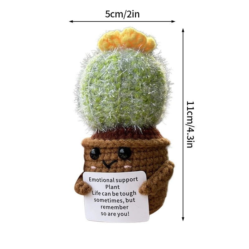 Positive Crochet Doll – Funny Valentine's Day Gift with Card