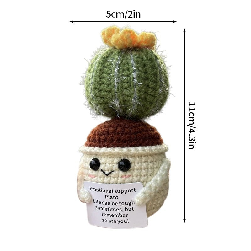 Positive Crochet Doll – Funny Valentine's Day Gift with Card