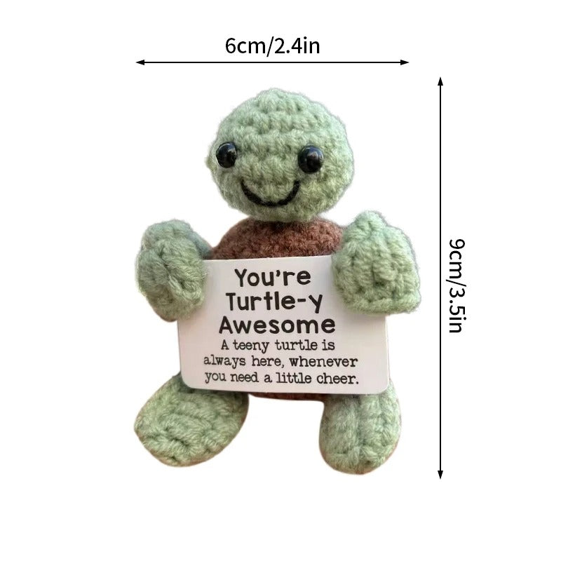 Positive Crochet Doll – Funny Valentine's Day Gift with Card