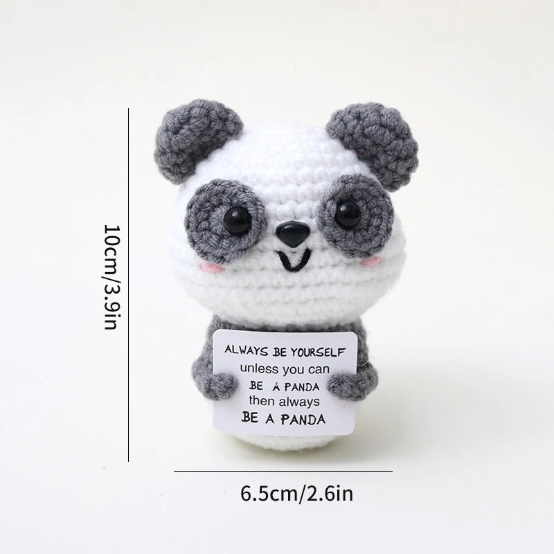 Positive Crochet Doll – Funny Valentine's Day Gift with Card