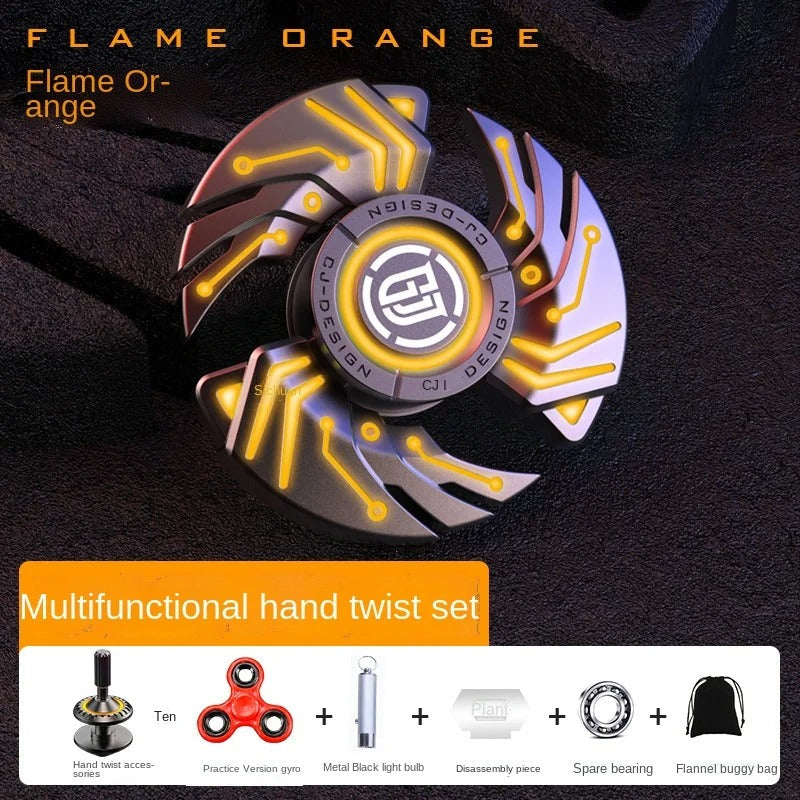 Luminous EDC Metal Fidget Spinner – Glow in the Dark Stress Relief Toy for Adults & Kids