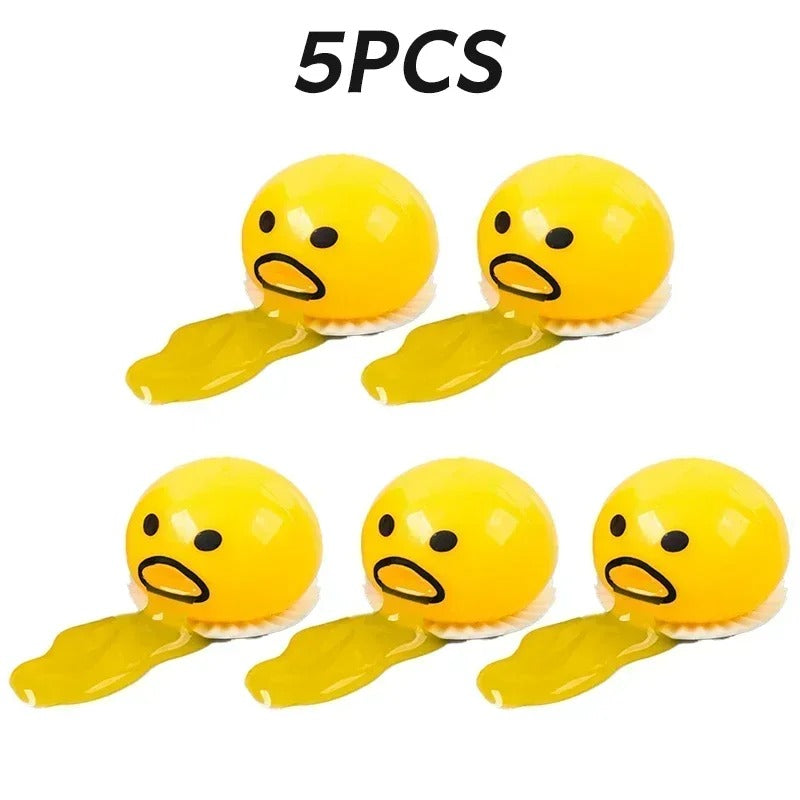 Vomiting Egg Yolk Squeeze Toy – Funny Anti-Stress Squishy Gadget for Kids & Adults