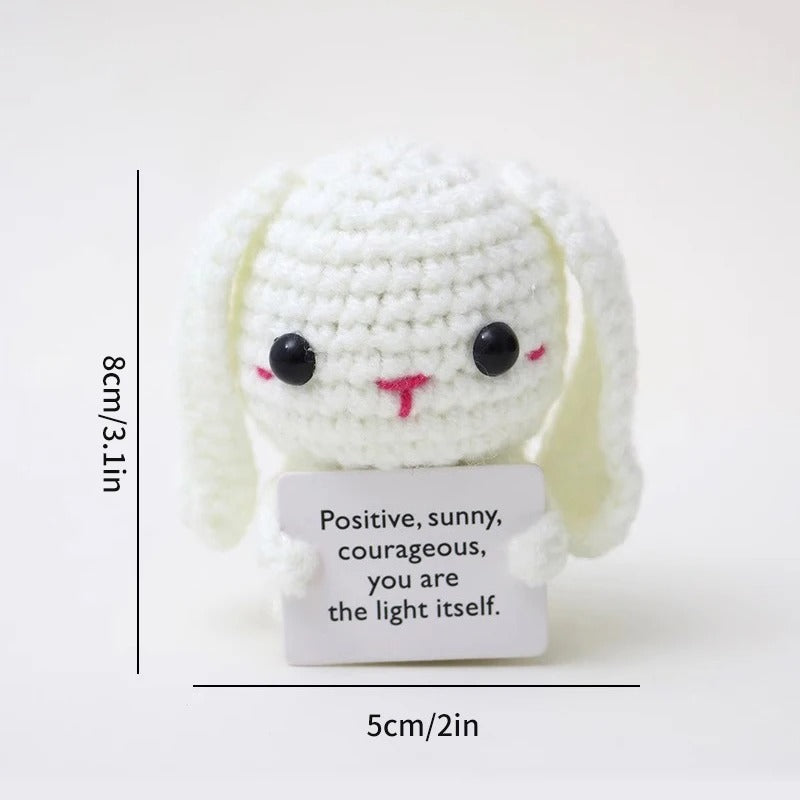 Positive Crochet Doll – Funny Valentine's Day Gift with Card