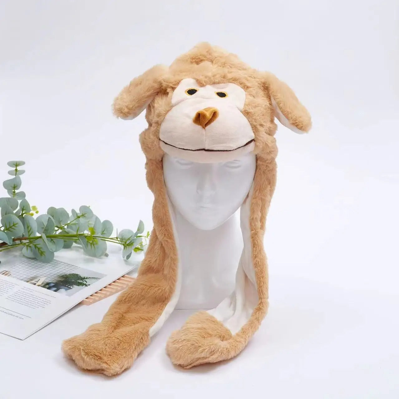 Bunny Hat With Press Paw-to-Move Ears