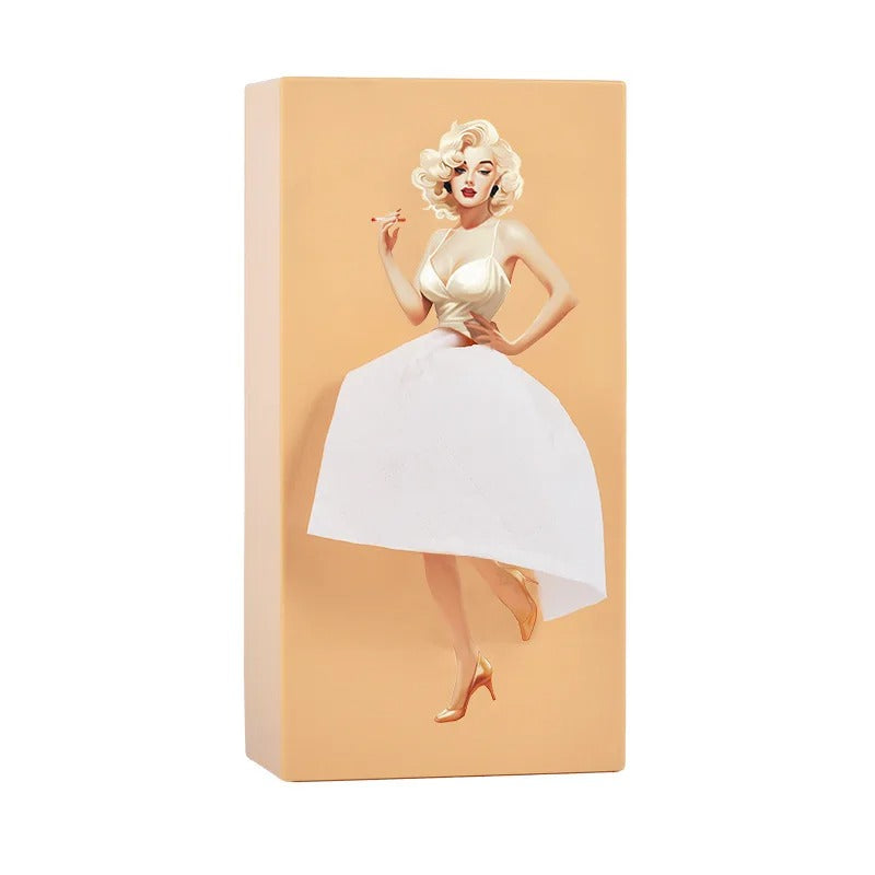 Puffy Skirt Girl Face Tissue Box – Cute Decorative Tissue Holder