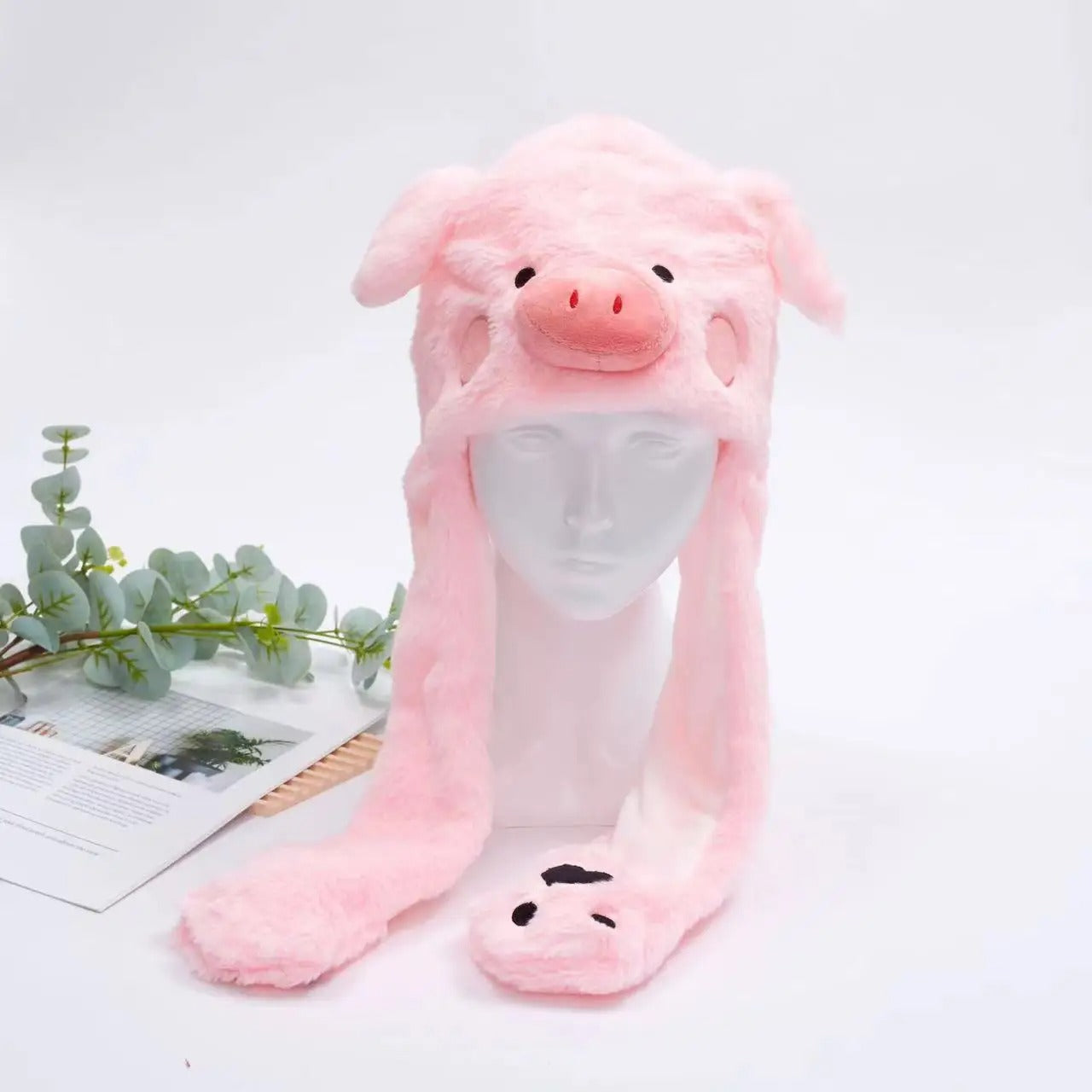 Bunny Hat With Press Paw-to-Move Ears