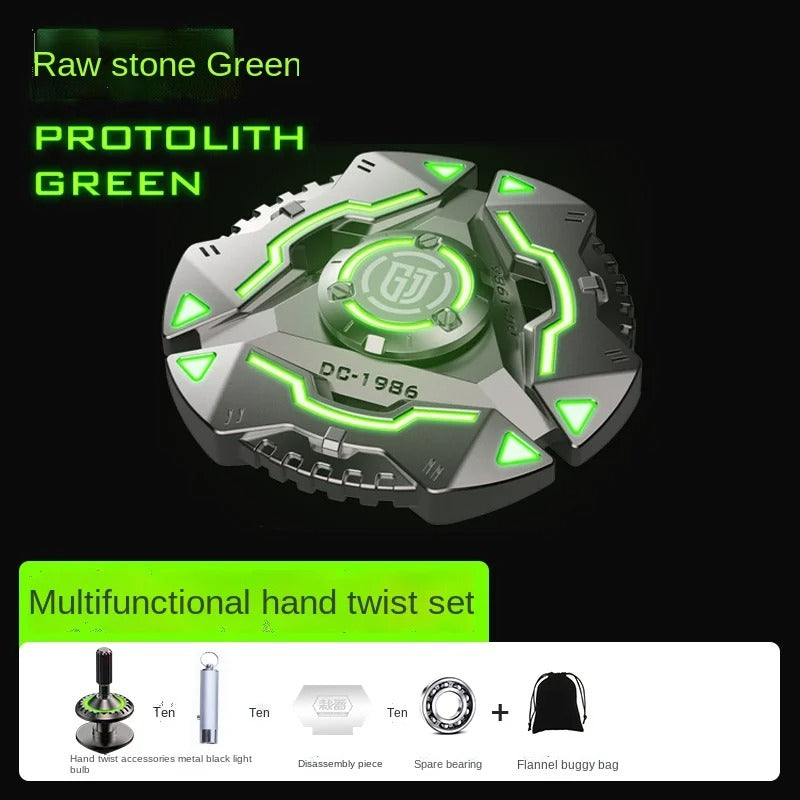 Luminous EDC Metal Fidget Spinner – Glow in the Dark Stress Relief Toy for Adults & Kids