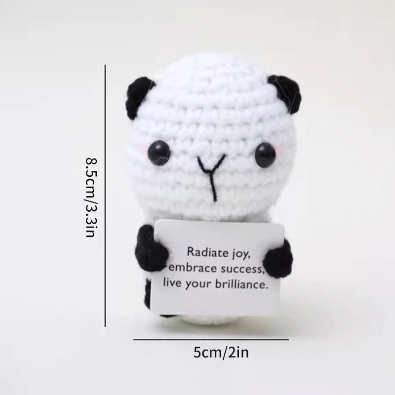 Positive Crochet Doll – Funny Valentine's Day Gift with Card