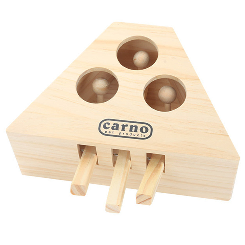 Cat Whack-a-Mole Interactive Toy - Wooden Puzzle Game for Cats