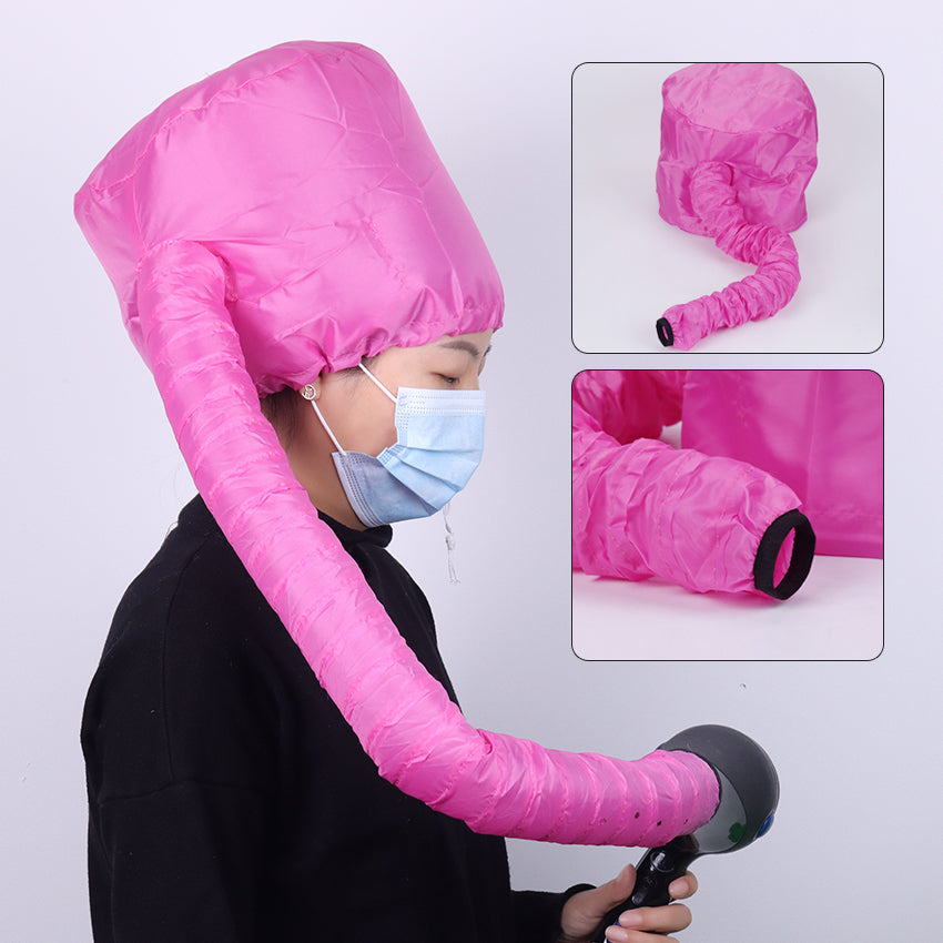Hair Dryer Bonnet Hood - Portable Soft Cap for Deep Conditioning & Styling