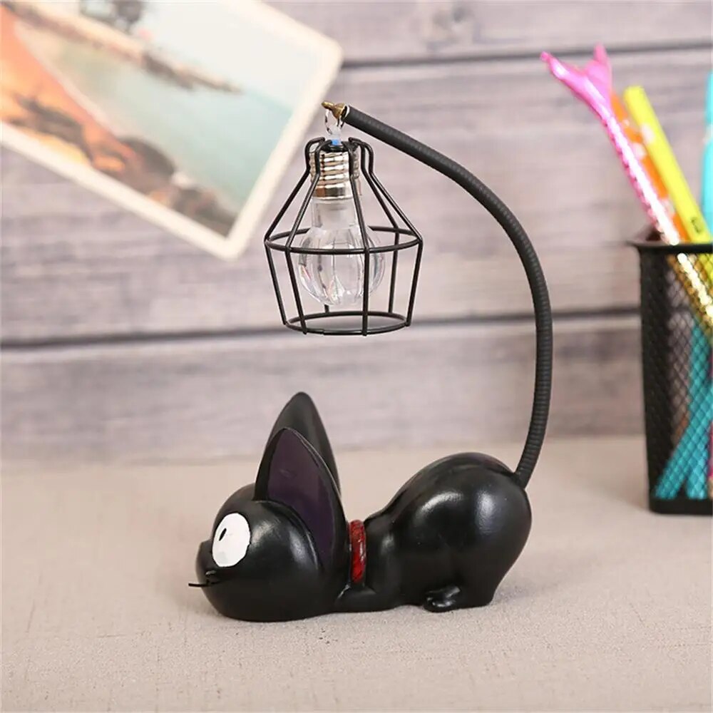Creative Resin Cat Night Light - Touch Control LED Desk Lamp Decoration