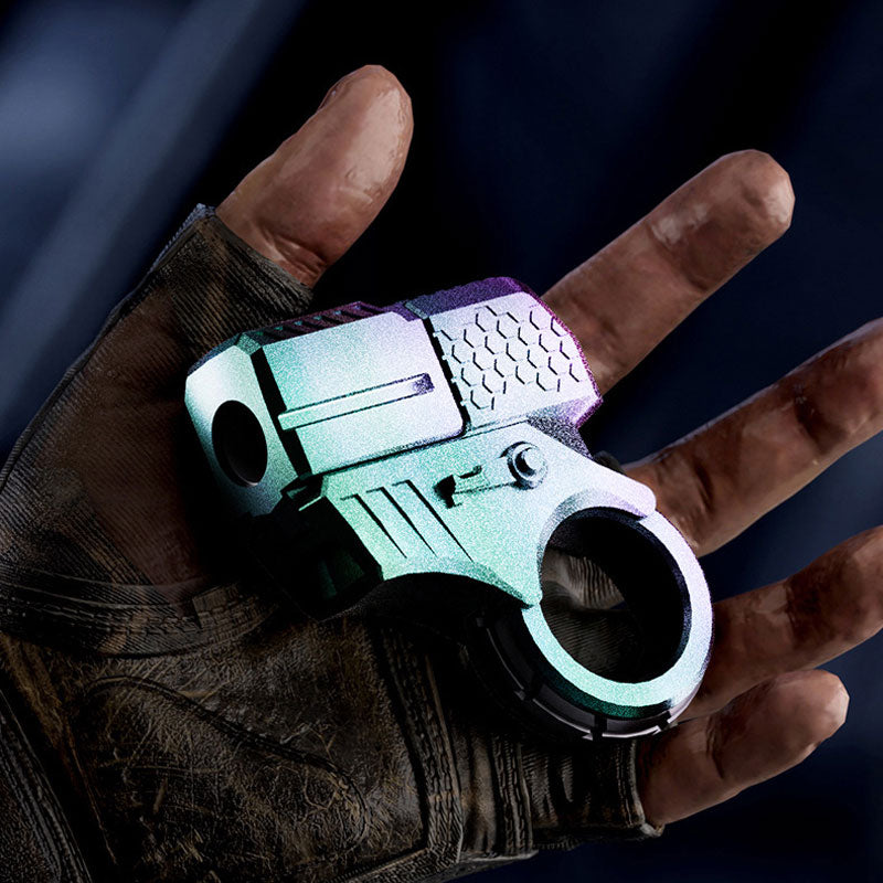Alloy Gun Fidget Ring - Metal EDC Spinner for Stress Relief & Focus